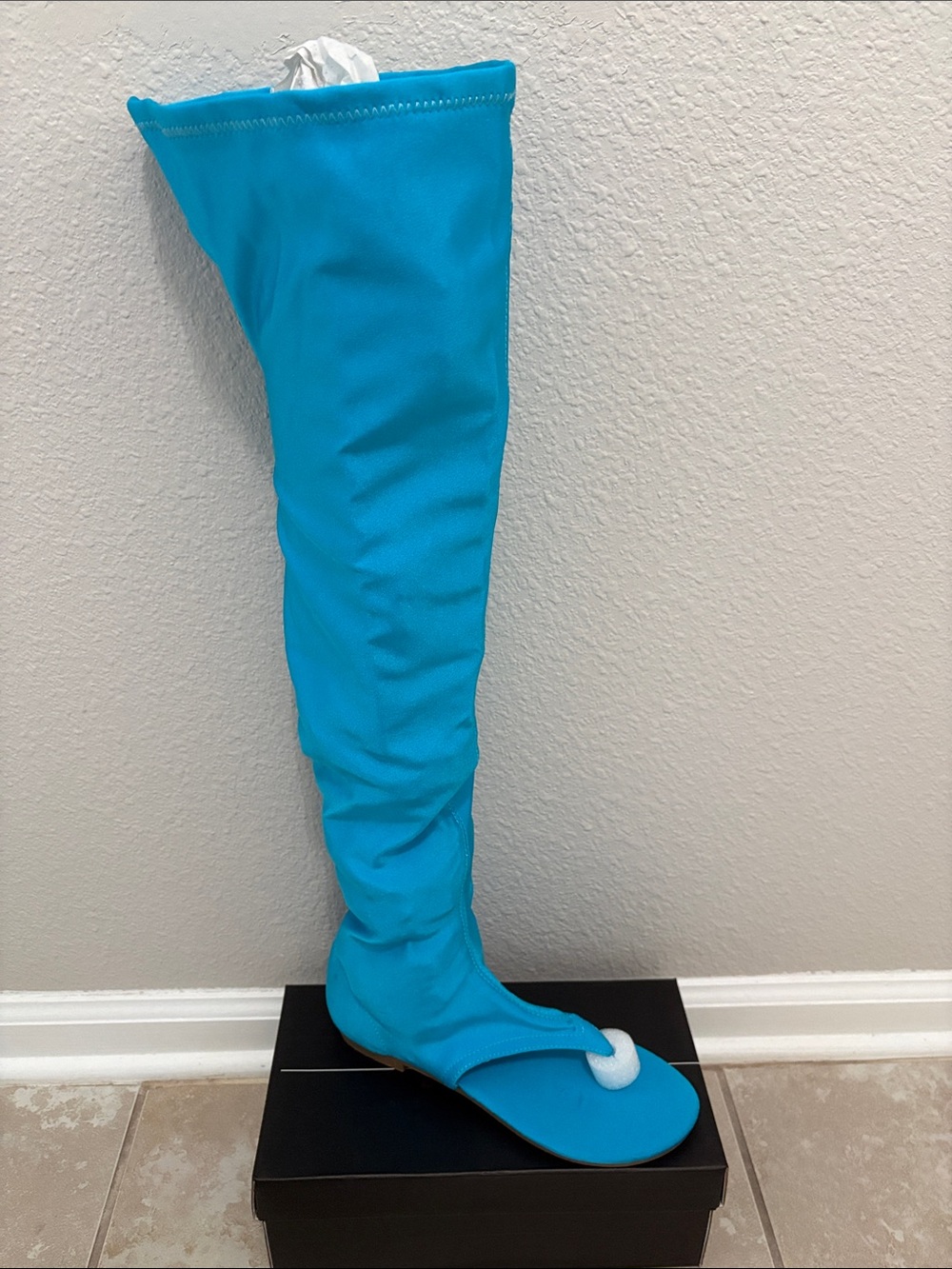 Over-the-Knee Stretch Sandal Boot